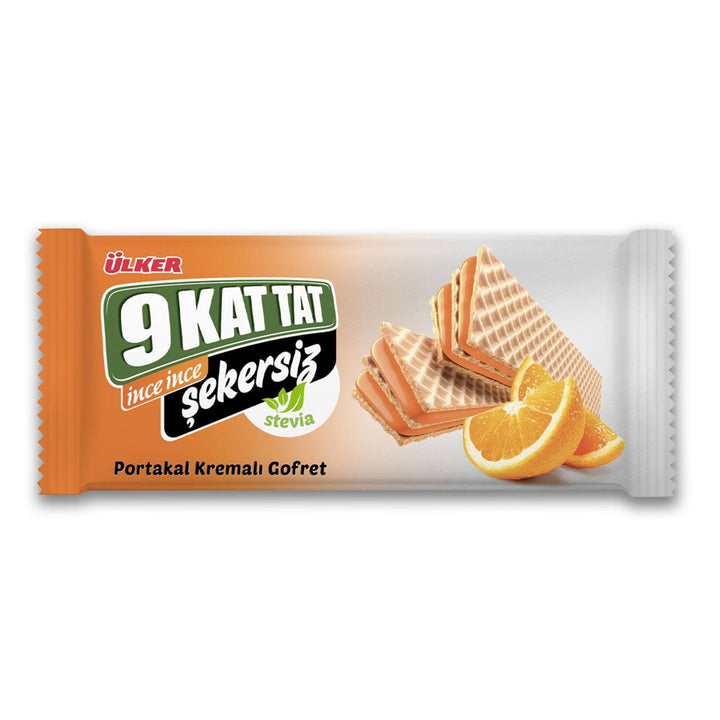Ülker 9 Kat İnce Portakal Gofret Şekersiz 118G