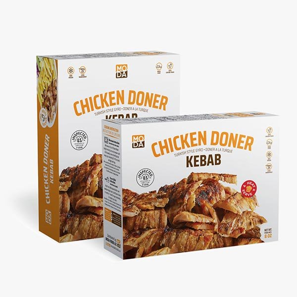 Moda Döner, Tavuk, Pişmiş, Dilimlenmiş, Perakende, 8oz (226g)