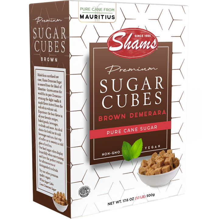 Brown/Demerara Sugar Cubes | Box | 17.6 oz | Shams