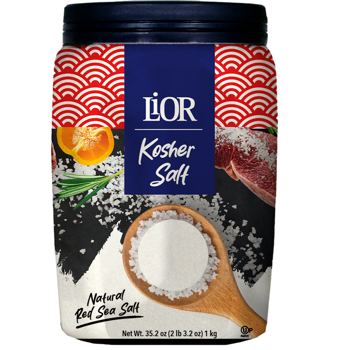 Koşer Tuz, Kaba Deniz Tuzu | Şef Kavanozu | 35,2 oz (2,2 lbs) | LiOR
