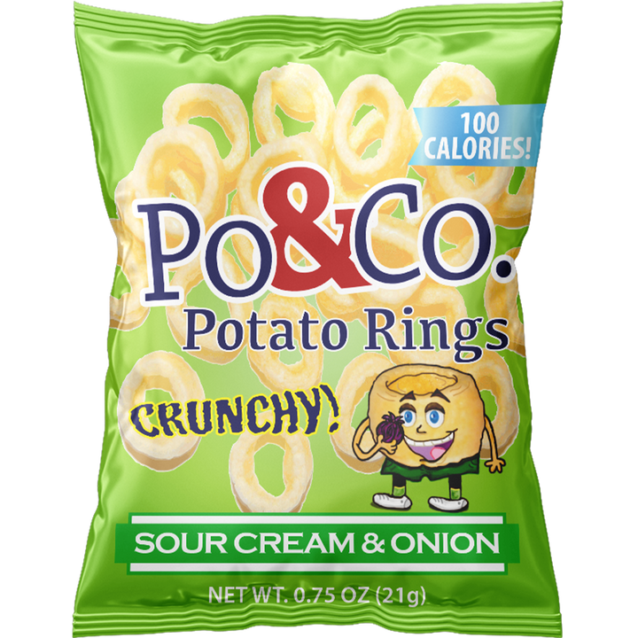 Potato Rings | Sour Cream & Onion | 0.75 oz | Po & Co.