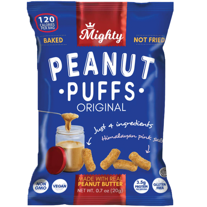 Peanut Butter Puffs Snack | Gluten Free & Vegan | 0.7 oz | Mighty