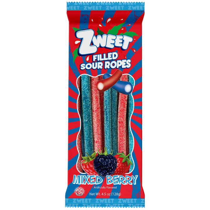 Ekşi Karışık Meyveli İpler | Zweet | Go-Pack | 4,5 oz