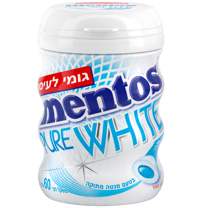 Mentos Sakız | Saf Beyaz Tatlı Nane | 60 g
