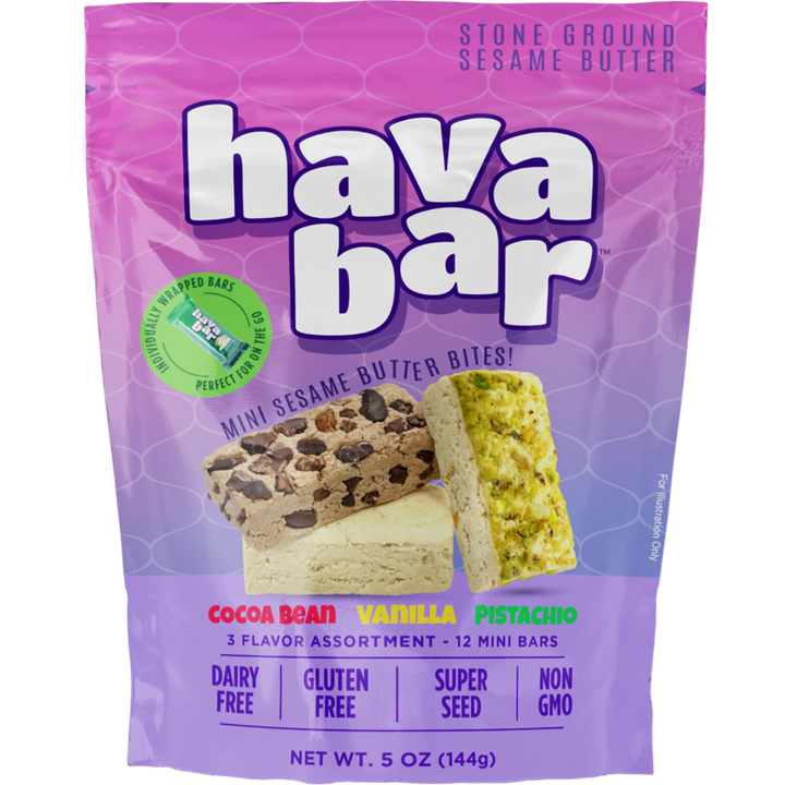 Mini Susamlı Tereyağı Lokmaları | Helva | Çanta | 5,1 ons | Hava Barı