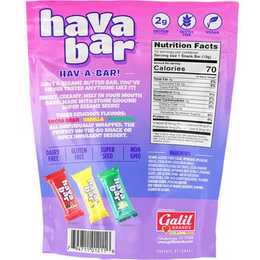 Mini Susamlı Tereyağı Lokmaları | Helva | Çanta | 5,1 ons | Hava Barı