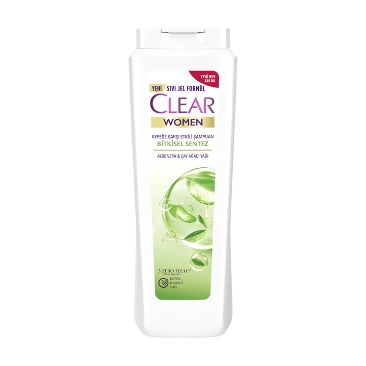Clear Women Bitkisel Aloe Vera ve Çay Ağacı Yağı Kepek Önleyici Şampuan 350 Ml