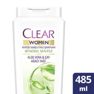 Clear Women Bitkisel Aloe Vera ve Çay Ağacı Yağı Kepek Önleyici Şampuan 350 Ml