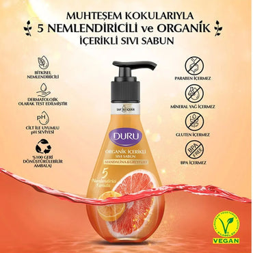 Duru Mandalina ve Üzüm Meyve Sıvı Sabunu 500Ml