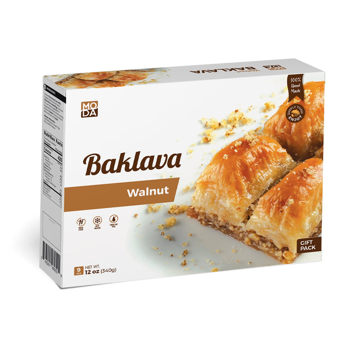 Moda Cevizli Baklava Hediye Paketi, 9 Adet, 12oz (340g)
