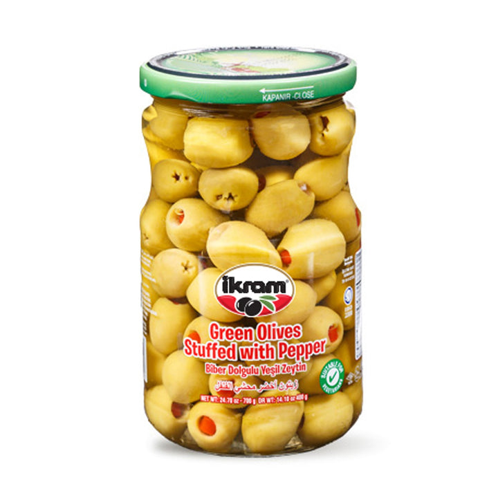 İkram Yeşil Zeytin Kırmızı Biber 700G