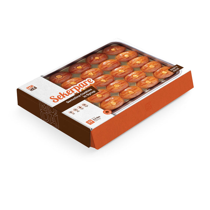Moda İrmikli Kurabiye (Şekerpare), Parti Paketi, 25 adet, 2,3 lbs (1040 g)