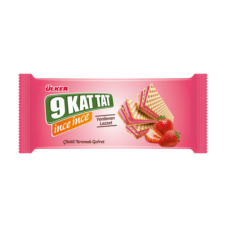 Ülker 9 Kat Çilekli İnce Gofretler 114G