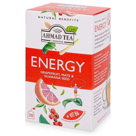 Enerji Çayı - Bitkisel | Doğal Faydalar | 20'lik Çay Poşeti | Ahmad Tea