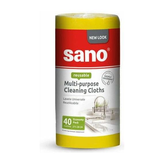 Çok Amaçlı Yeniden Kullanılabilir Temizlik Havlusu - Sarı | 40 ADET | sano
