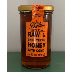 Balim 100% Pure Raw & Unfiltered Honey With Comb 340g