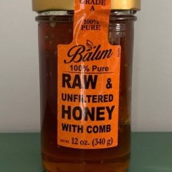 Balim 100% Pure Raw & Unfiltered Honey With Comb 340g